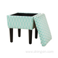 Green Leisure Fabric Stool Ottoman Living Room Furniture